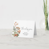 秋の小さなキノコの赤ちゃんシャワーサンキューカード サンキューカード (正面)