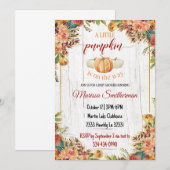 秋の小さなパンプキンがやってくる 招待状 (正面/裏面)