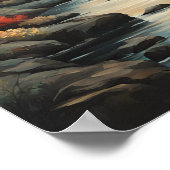 秋の小川のひげ ポスター (角)