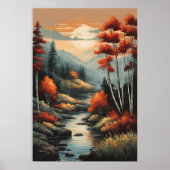 秋の小川のひげ ポスター (正面)