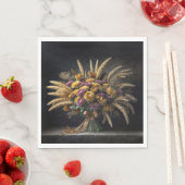 秋の小麦の茎とコスモス束 スタンダードランチョンナプキン (インサイチュ)