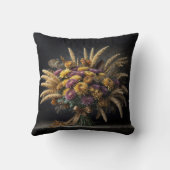 秋の小麦の茎とムームの花束 クッション (裏面)