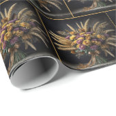 秋の小麦の茎とムームの花束 ラッピングペーパー (ロールコーナー)