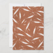 秋の小麦 ゴールドとオレンジ ラスティック ウェディング 招待状 (裏面)