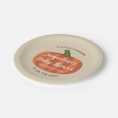 秋の少しカボチャ秋ベビーシャワー ペーパープレート (アングル)