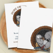 秋の居心地の良いリスが新しい住所を移動 案内状