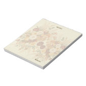 秋の居心地の良い花模様の用途と名前 ノートパッド (回転)