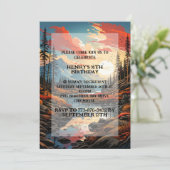 秋の屋外バースデーパーティー 招待状 (スタンド正面)