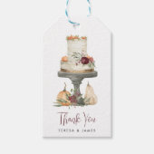 秋の層状ケーキ感謝メッセージ ギフトタグ (正面)