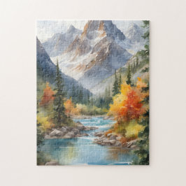 秋の山のパズル ジグソーパズル