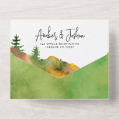 秋の山の一挙式への招待 オールインワン招待状 (裏面)