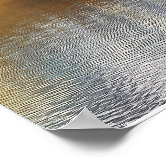 秋の山景色 ポスター (角)