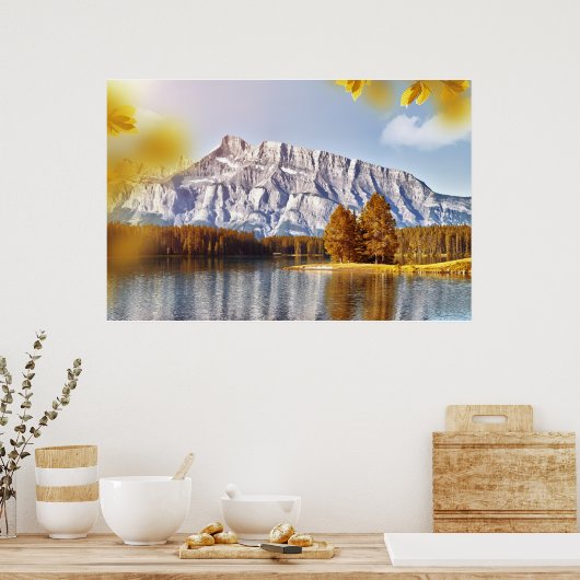 秋の山景色 ポスター (キッチン)