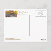 秋の山林の覆い橋 ポストカード (裏面)