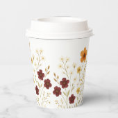 秋の山花の感謝祭エレガント 紙コップ (裏面)