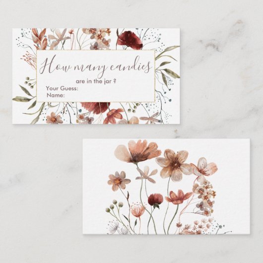 秋の山花数 エンクロージャーカード (正面/裏面)