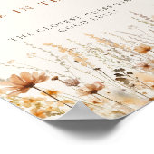 秋の山花畑の赤ちゃんシャワー推理ゲーム ポスター (角)