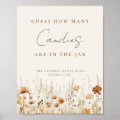 秋の山花畑の赤ちゃんシャワー推理ゲーム ポスター (正面)