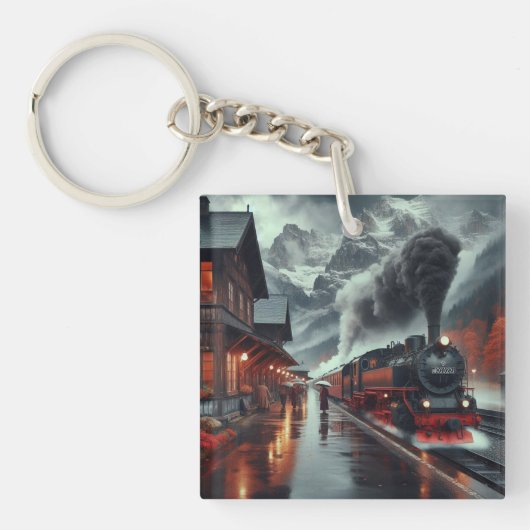 秋の山車旅行 キーホルダー (正面)