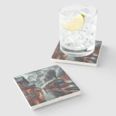 秋の山車旅行 ストーンコースター (横)