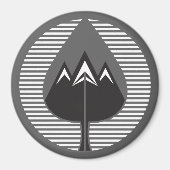 秋の山 マグネット (正面)