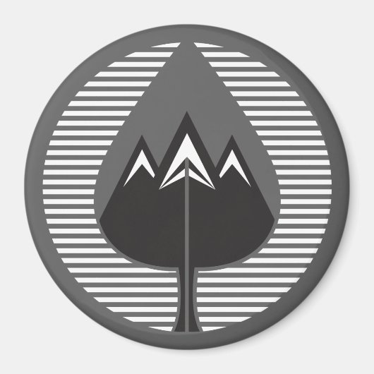 秋の山 マグネット (正面)