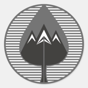 秋の山 ラウンドシール