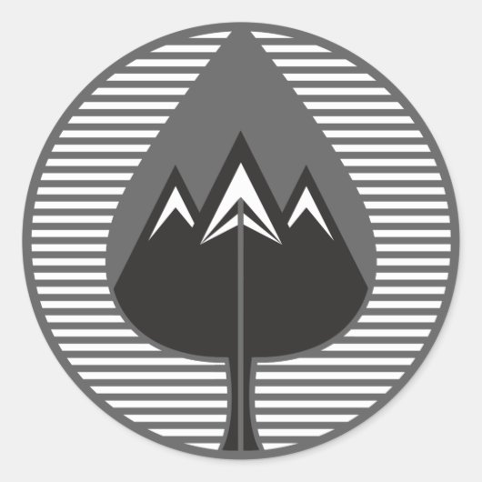 秋の山 ラウンドシール (正面)