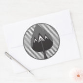 秋の山 ラウンドシール (封筒)