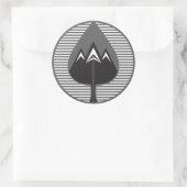 秋の山 ラウンドシール (バッグ)