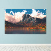 秋の崖（トリプチチ） キャンバスプリント (インサイチュ (ウッドフロア))