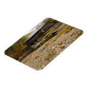 秋の川に架かるニューリーの屋根付き橋 マグネット (左側)