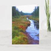 秋の川の景色 カード (正面)