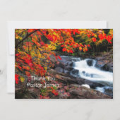 秋の川の牧師の感謝のダウンロード可能なカード 招待状 (正面)