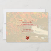 秋の川の牧師の感謝のダウンロード可能なカード 招待状 (裏面)