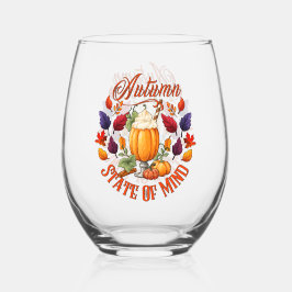 秋の州 ステムなしワイングラス