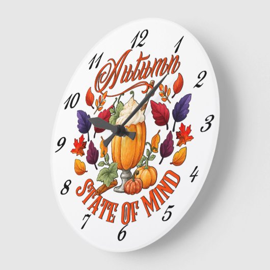 秋の州 ラージ壁時計 (傾斜)