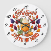 秋の州 ラージ壁時計 (正面)