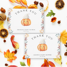 秋の帽子のカボチャ感謝してい- you サンキューカード