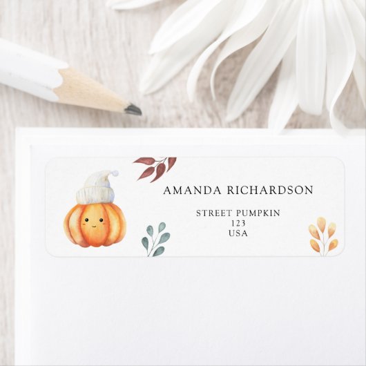 秋の帽子 ラベル (インサイチュ)