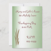 秋の干し草の収穫の感謝祭の招待状 招待状 (裏面)