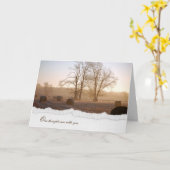 秋の干し草 カード (黄色い花)