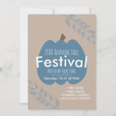 秋の年次祭り かぼちゃの枝 招待状 (正面)