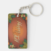 秋の幸せなキー チェーン キーホルダー (裏面)