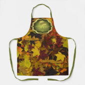 秋の幸せな感謝祭 – オールオーバーエプロン エプロン (正面)