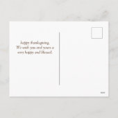 秋の幸せな感謝 |家族の写真コラージュ シーズンポストカード (裏面)