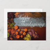 秋の幸素朴せな感謝かわいらし葉 ポストカード (正面/裏面)