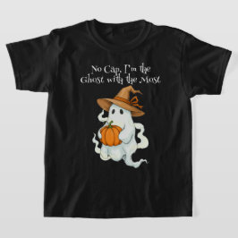秋の幽霊とカボチャ Tシャツ