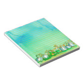 秋の幽霊カボチャ水彩ライン ノートパッド (アングル)