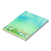 秋の幽霊カボチャ水彩ライン ノートパッド (回転)